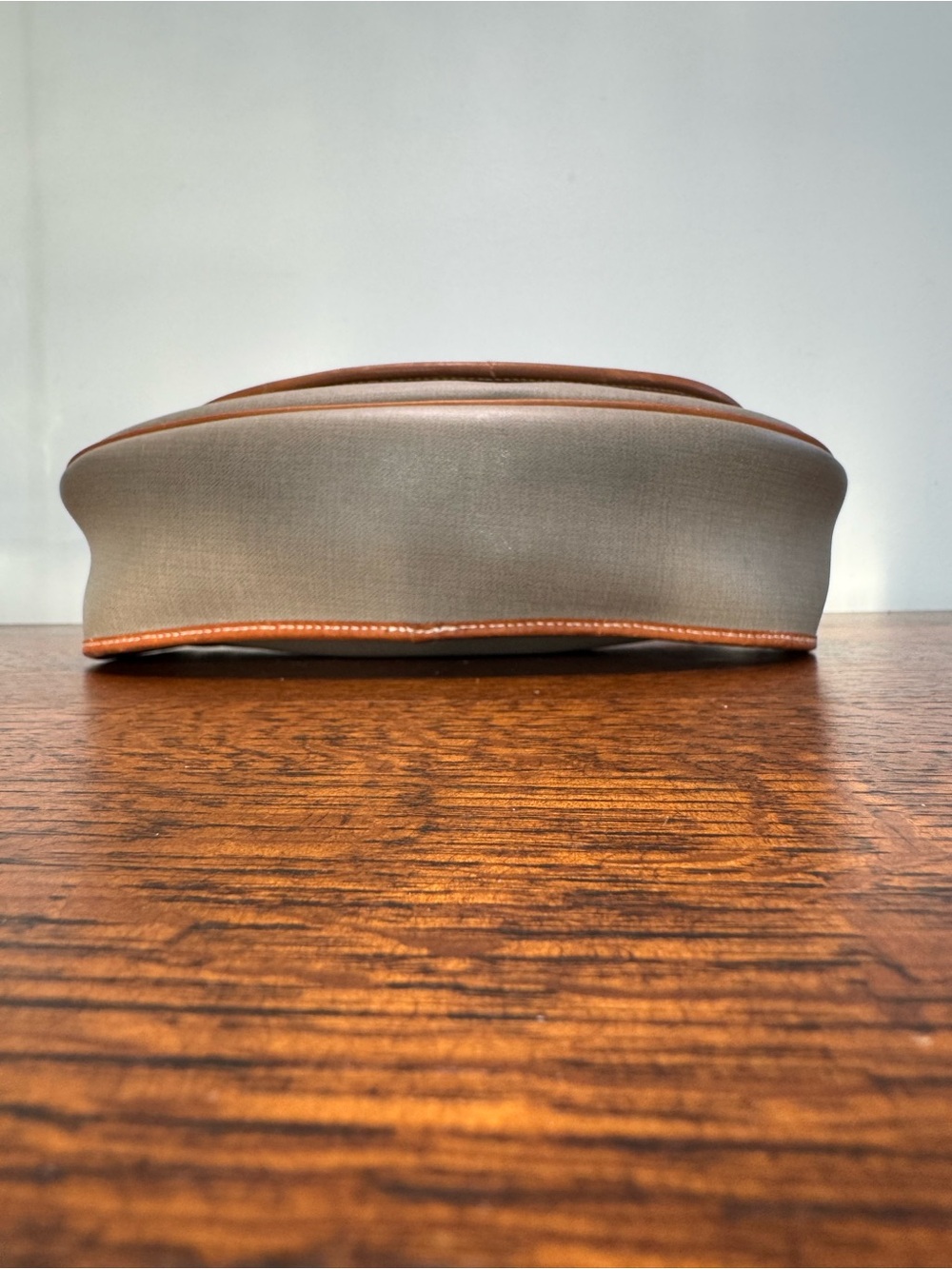 Dior Vintage Taupe Canvas and Tan Leather Saddle Crossbody Bag - Picture 7 of 12